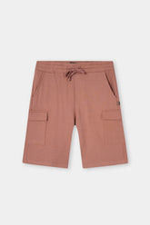 RUST TERRY 5 POCKET CROSS CARGO SHORT